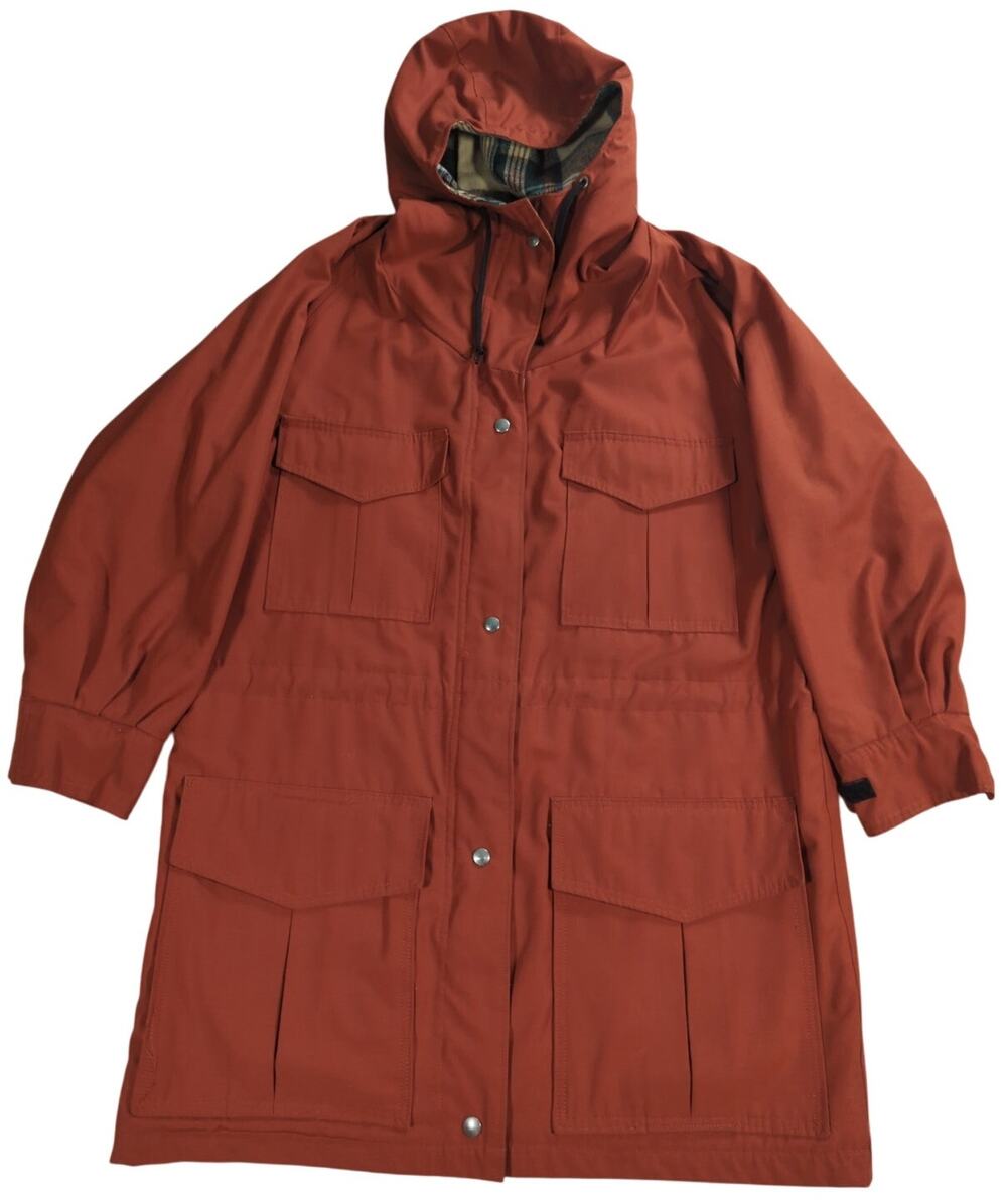 VTG Frostline Kit Mens Small Hooded Parka Coat Rust Orange Outdoor Hunting